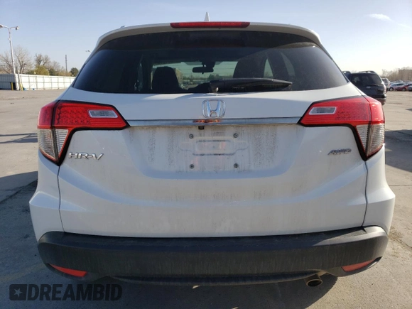 2021 Honda HR-V EX with VIN 3CZRU6H56MM709348, listed as a Copart auction lot 52201075 with 35,062 mi miles and Salvage Title. Bid and sale history available at carsss.com. Image 6.