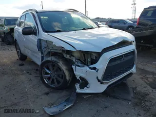 2013 Mitsubishi Outlander Sport LE with VIN 4A4AP5AU4DE018307, listed as a IAAI auction lot 41409988 with 134,490 mi miles. Bid and sale history available at carsss.com. Image 1.