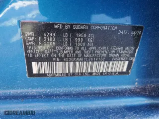 2020 Subaru Impreza Sport with VIN 4S3GKAM61L3614152, listed as a Copart auction lot 46059815 with 51,780 mi miles and Salvage Title. Bid and sale history available at carsss.com. Image 14.