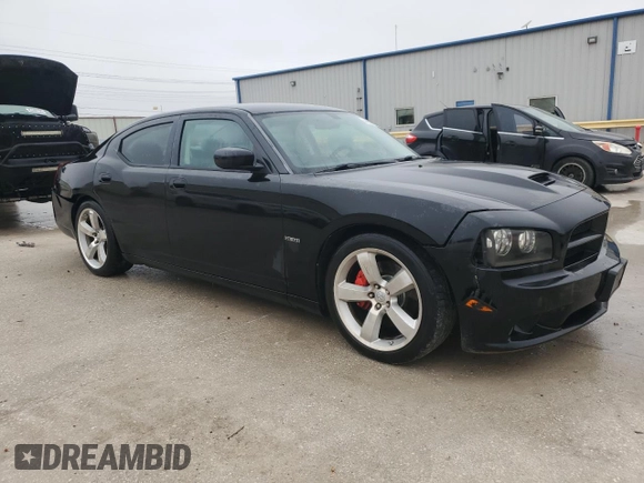 2008 Dodge Charger SRT-8 with VIN 2B3KA73W18H154739, listed as a Copart auction lot 44809055 with 205,634 mi miles and Salvage Title. Bid and sale history available at DreamBid. Image 4.