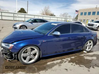 2014 Audi S4 Premium Plus with VIN WAUBGAFLXEA155844, listed as a Copart auction lot 48799105 with 85,492 mi miles and Salvage Title. Bid and sale history available at carsss.com. Image 1.