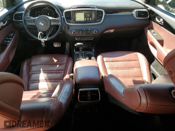 2016 Kia Sorento SXL with VIN 5XYPK4A17GG029250, listed as a Copart auction lot 46523405 with 104,453 mi miles and Salvage Title. Bid and sale history available at carsss.com. Image 8.