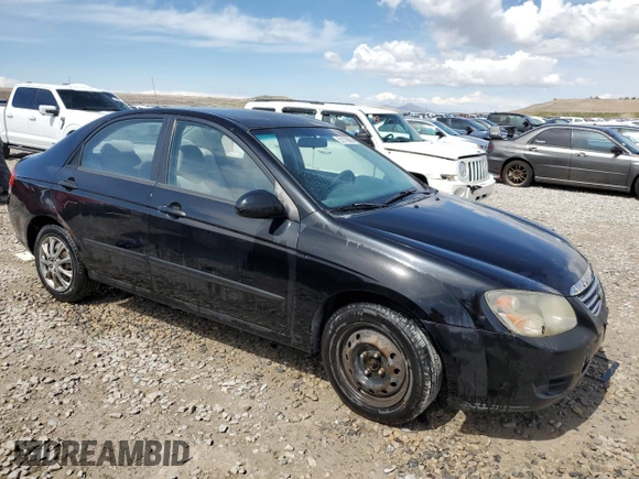 2009 Kia Spectra EX with VIN KNAFE222795620430, listed as a Copart auction lot 51170895 with 172,719 mi miles and Salvage Title. Bid and sale history available at carsss.com. Image 4.
