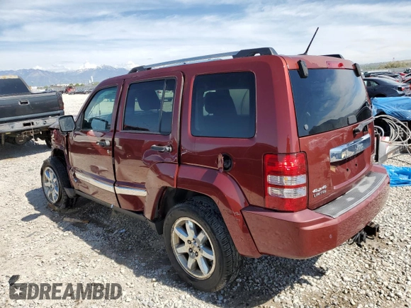 2008 Jeep Liberty Limited with VIN 1J8GN58K38W286172, listed as a Copart auction lot 58828415 with 81,606 mi miles and Salvage title. Bid and sale history available at DreamBid. Image 2.