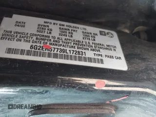 2009 Pontiac G8 with VIN 6G2ER57739L172831, listed as a IAAI auction lot 41662818 with 145,900 mi miles. Bid and sale history available at carsss.com. Image 9.