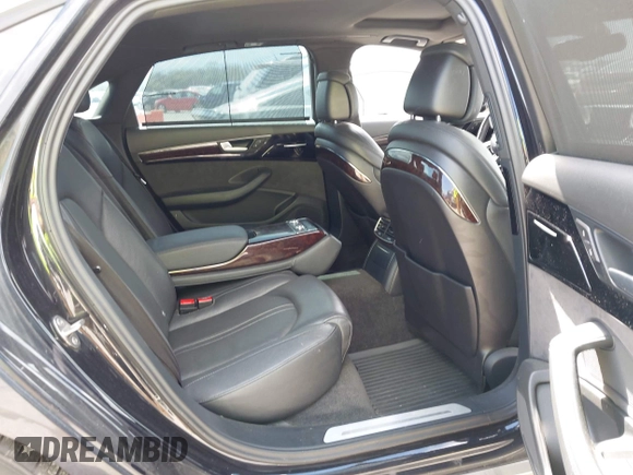 2012 Audi A8 L with VIN WAURVAFD5CN038949, listed as a IAAI auction lot 41914575 with 85,634 mi miles. Bid and sale history available at carsss.com. Image 8.