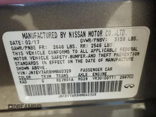2017 Infiniti Q50 Premium z VIN JN1EV7AR9HM840329, wystawiony jako Copart lot #49451005 z przebiegiem 95 348 mil mil oraz Szkoda całkowita • Salvage title. Historia ofert i sprzedaży dostępna na DreamBid. Obrazek 12.