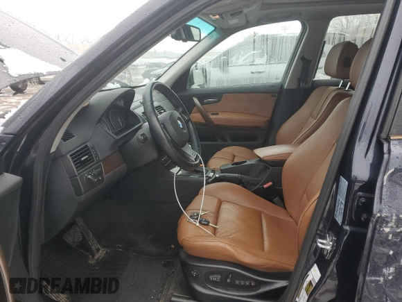2009 BMW X3 xDrive30i with VIN WBXPC93409WJ30690, listed as a Copart auction lot 44971205 with 0 mi miles and Salvage Title. Bid and sale history available at carsss.com. Image 7.