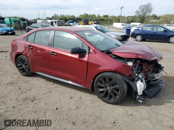 2022 Toyota Corolla SE with VIN 5YFS4MCE4NP105536, listed as a Copart auction lot 54096325 with 22,727 mi miles and Salvage Title. Bid and sale history available at carsss.com. Image 4.