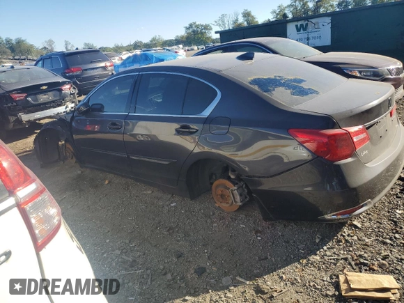 2016 Acura RLX Tech Pkg with VIN JH4KC1F59GC000451, listed as a Copart auction lot 74186364 with 99,716 mi miles and Salvage Title. Bid and sale history available at carsss.com. Image 2.