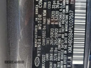 2023 Genesis GV80 with VIN KMUHBDSB4PU107507, listed as a Copart auction lot 54907715 with 89,970 mi miles and Salvage title. Bid and sale history available at DreamBid. Image 13.