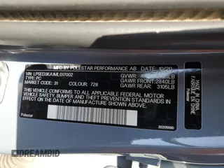 2021 Polestar 2 Launch Edition z VIN LPSED3KA1ML017002, wystawiony jako Copart lot #57847335 z przebiegiem 54 313 mil mil oraz Szkoda całkowita • Salvage title. Historia ofert i sprzedaży dostępna na DreamBid. Obrazek 13.