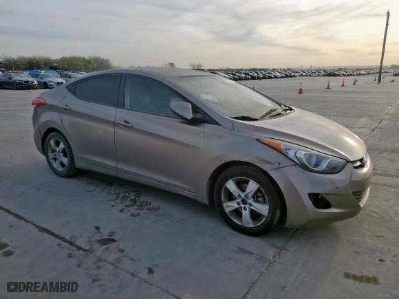 2013 Hyundai Elantra GLS PZEV with VIN 5NPDH4AE5DH351698, listed as a Copart auction lot 50455445 with 0 mi miles and Clean Title. Bid and sale history available at carsss.com. Image 4.