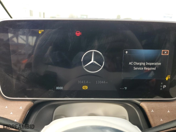 2023 Mercedes-Benz EQE with VIN 4JGGM2BB1PA035689, listed as a Copart auction lot 83877464 with 13,044 mi miles and Salvage Title. Bid and sale history available at carsss.com. Image 9.