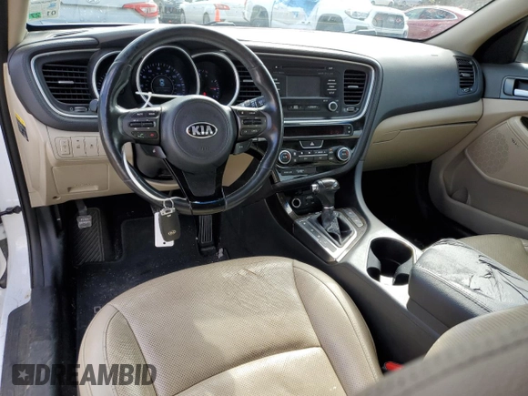 2015 Kia Optima EX with VIN 5XXGN4A75FG470258, listed as a Copart auction lot 46503835 with 113,489 mi miles and Salvage Title. Bid and sale history available at DreamBid. Image 8.