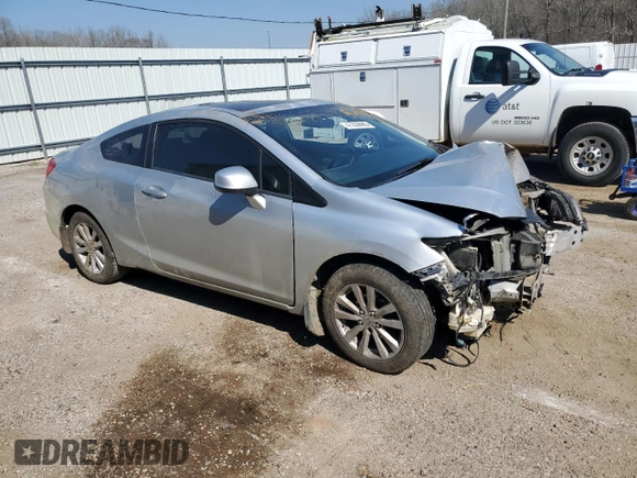 2012 Honda Civic Cpe EX-L with VIN 2HGFG3B06CH509158, listed as a Copart auction lot 47239685 with Not Provided miles and Salvage Title. Bid and sale history available at carsss.com. Image 4.