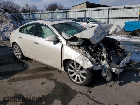 2013 Buick Regal Turbo Premium 3 with VIN 2G4GU5GVXD9211263, listed as a Copart auction lot 42377025 with Not provided miles and Salvage title. Bid and sale history available at DreamBid. Image 4.