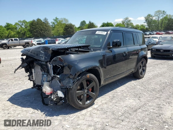 2024 Land Rover Defender X with VIN SALEX7EU2R2314703, listed as a Copart auction lot 54610625 with 5,351 mi miles and Salvage title. Bid and sale history available at DreamBid. Image 1.