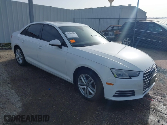 2017 Audi A4 Premium with VIN WAUGNAF43HN057935, listed as a IAAI auction lot 42631720 with 93,593 mi miles and . Bid and sale history available at DreamBid. Image 1.
