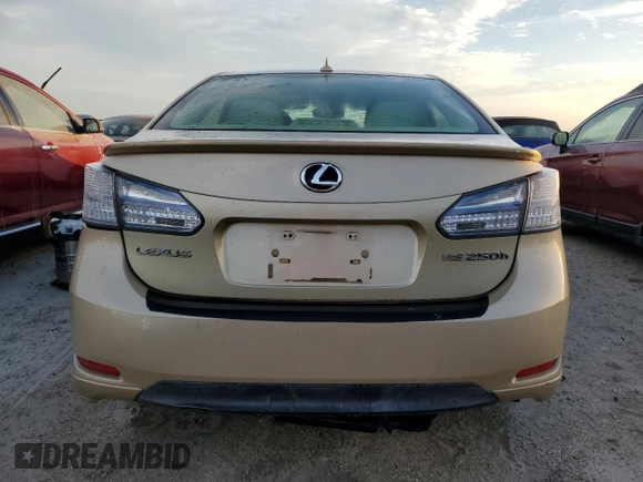 2010 Lexus HS 250h with VIN JTHBB1BA7A2017364, listed as a Copart auction lot 76169674 with 148,020 mi miles and Non Repairable. Bid and sale history available at DreamBid. Image 6.