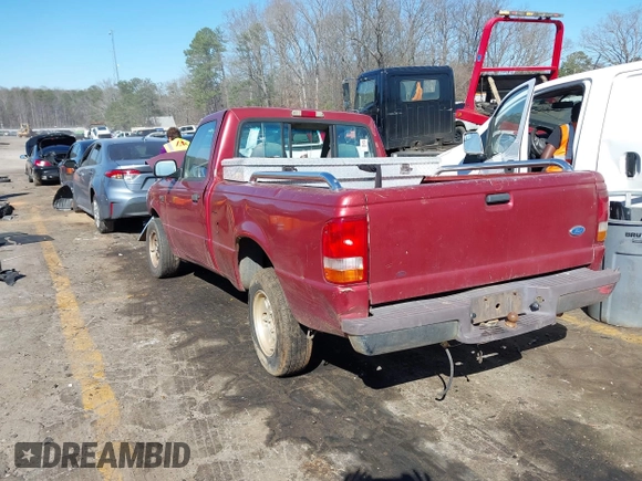1997 Ford Ranger XLT with VIN 1FTCR10A5VTA45443, listed as a IAAI auction lot 41696416 with 323,855 mi miles. Bid and sale history available at carsss.com. Image 3.