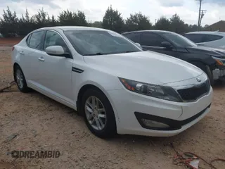 2013 Kia Optima LX with VIN KNAGM4A76D5374463, listed as a IAAI auction lot 42007879 with 167,445 mi miles. Bid and sale history available at carsss.com. Image 1.