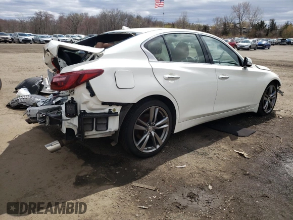 2021 Infiniti Q50 Signature Edition with VIN JN1EV7CR5MM755866, listed as a Copart auction lot 53243505 with Not provided miles and Salvage title. Bid and sale history available at DreamBid. Image 3.