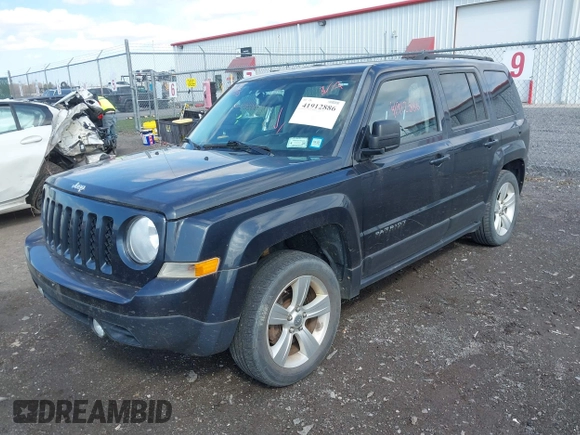 2014 Jeep Patriot Latitude with VIN 1C4NJRFB1ED846282, listed as a IAAI auction lot 41912886 with 107,657 mi miles. Bid and sale history available at carsss.com. Image 2.