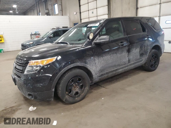 2014 Ford Utility Police Interceptor with VIN 1FM5K8AR2EGA23432, listed as a Copart auction lot 84722354 with 0 mi miles and Salvage Title. Bid and sale history available at carsss.com. Image 1.