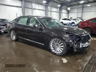 2014 Hyundai Equus Signature with VIN KMHGH4JH6EU082783, listed as a Copart auction lot 46355515 with 108,619 mi miles and Salvage Title. Bid and sale history available at DreamBid. Image 4.