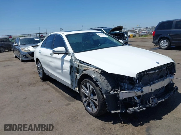 2021 Mercedes-Benz C 300 with VIN W1KWF8EB4MR646585, listed as a IAAI auction lot 42544380 with 21,610 mi miles and . Bid and sale history available at DreamBid. Image 1.