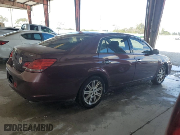 2008 Toyota Avalon XL with VIN 4T1BK36B58U302204, listed as a Copart auction lot 44815455 with 204,531 mi miles and Salvage Title. Bid and sale history available at carsss.com. Image 3.