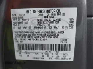 2012 Ford Escape Limited z VIN 1FMCU0E78CKC82125, wystawiony jako IAAI lot #42035740 z przebiegiem 84 784 mil mil oraz . Historia ofert i sprzedaży dostępna na DreamBid. Obrazek 9.