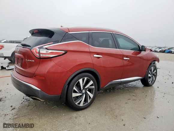 2015 Nissan Murano SL with VIN 5N1AZ2MG1FN277423, listed as a Copart auction lot 51382925 with 73,919 mi miles and Salvage Title. Bid and sale history available at carsss.com. Image 3.