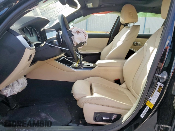 2020 BMW 3 Series 330i with VIN 3MW5R1J04L8B37143, listed as a Copart auction lot 58275205 with 29,938 mi miles and Salvage title. Bid and sale history available at DreamBid. Image 7.