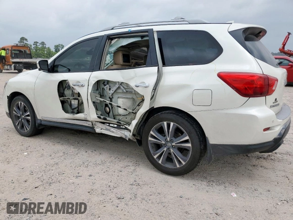 2019 Nissan Pathfinder SL z VIN 5N1DR2MN9KC603230, wystawiony jako Copart lot #57322315 z przebiegiem 93 979 mil mil oraz Szkoda całkowita • Salvage title. Historia ofert i sprzedaży dostępna na DreamBid. Obrazek 2.