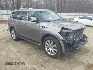 2014 Infiniti QX80 with VIN JN8AZ2NF0E9554505, listed as a IAAI auction lot 41528486 with 146,311 mi miles. Bid and sale history available at carsss.com. Image 1.