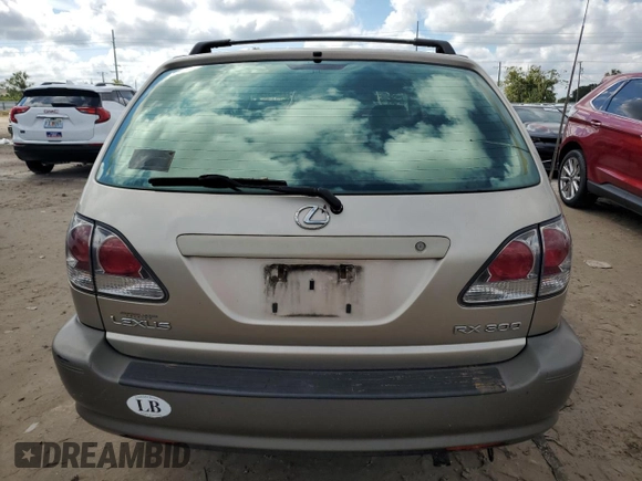 2001 Lexus RX 300 with VIN JTJGF10U210089459, listed as a Copart auction lot 74503754 with 0 mi miles and Non Repairable. Bid and sale history available at carsss.com. Image 6.