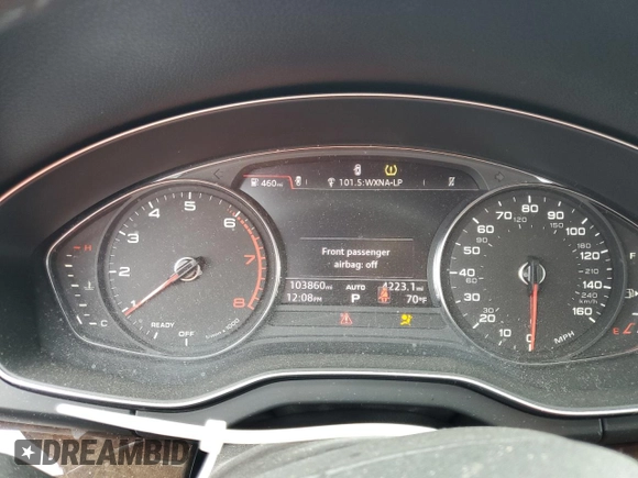 2019 Audi Q5 Premium with VIN WA1ANAFY6K2125353, listed as a Copart auction lot 44098445 with 103,860 mi miles and Salvage title. Bid and sale history available at DreamBid. Image 9.