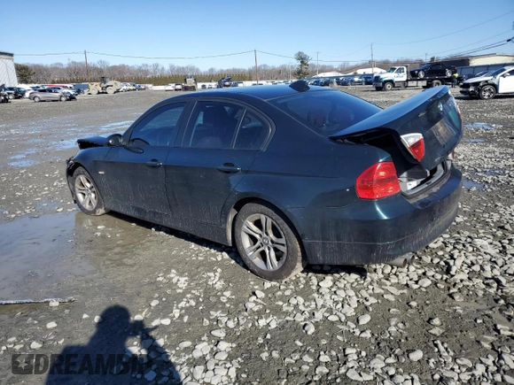 2008 BMW 3 Series 328xi with VIN WBAVC73558KX91670, listed as a Copart auction lot 45142735 with 0 mi miles and Salvage Title. Bid and sale history available at carsss.com. Image 2.
