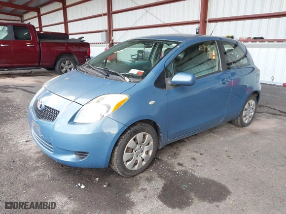 2007 Toyota Yaris with VIN JTDJT923775036031, listed as a IAAI auction lot 40780250 with 120,370 mi miles. Bid and sale history available at carsss.com. Image 2.