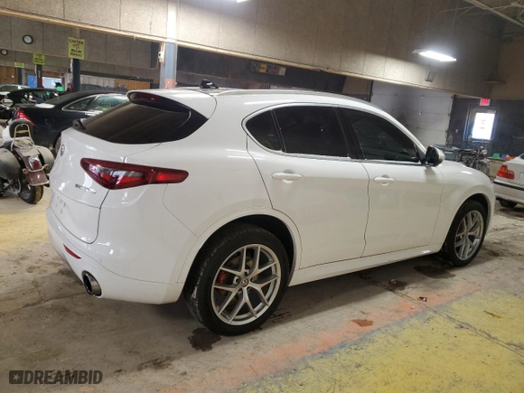 2021 Alfa Romeo Stelvio Ti with VIN ZASPAKBN1M7D17001, listed as a Copart auction lot 45541955 with 54,867 mi miles and Salvage Title. Bid and sale history available at carsss.com. Image 3.