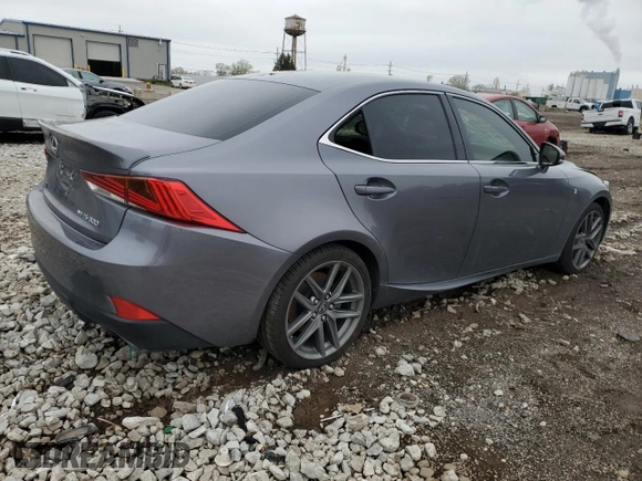 2017 Lexus IS 300 with VIN JTHCM1D23H5022302, listed as a Copart auction lot 55098775 with 75,754 mi miles and Salvage title. Bid and sale history available at DreamBid. Image 3.
