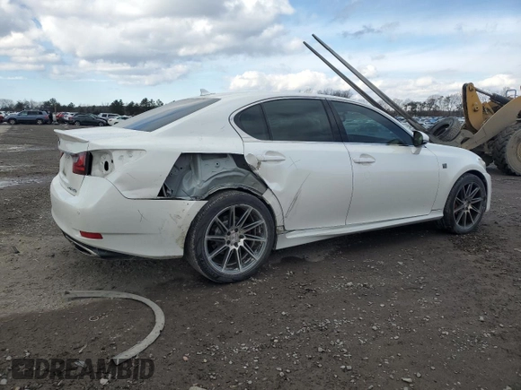 2013 Lexus GS 350 with VIN JTHCE1BL0D5001832, listed as a Copart auction lot 89135865 with 168,734 mi miles and Salvage Title. Bid and sale history available at carsss.com. Image 3.