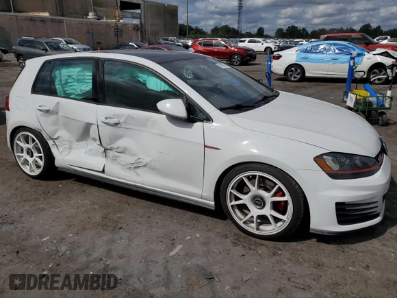 2016 Volkswagen Golf GTI SE with VIN 3VW4T7AU7GM010628, listed as a Copart auction lot 70206094 with 75,965 mi miles and Salvage Title. Bid and sale history available at carsss.com. Image 4.