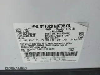 2017 Ford Explorer XLT with VIN 1FM5K7D86HGC65626, listed as a Copart auction lot 46083775 with 118,455 mi miles and Salvage Title. Bid and sale history available at carsss.com. Image 13.