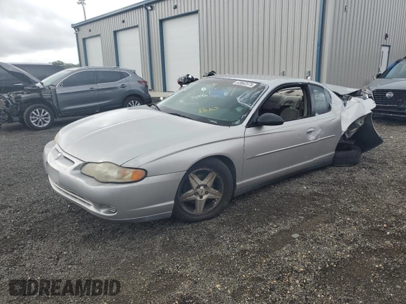 2002 Chevrolet Monte Carlo LS with VIN 2G1WW12E529272486, listed as a Copart auction lot 63662575 with Not provided miles and Salvage title. Bid and sale history available at DreamBid. Image 1.