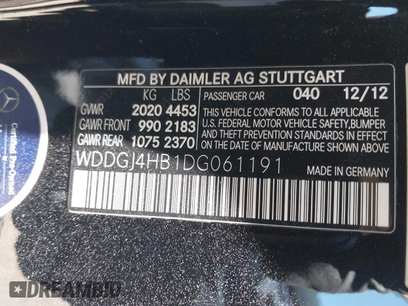 2013 Mercedes-Benz C 250 с VIN WDDGJ4HB1DG061191, выставлен на аукционе IAAI как лот 42697264 с пробегом 152 348 миль миль и . История ставок и продаж доступна на DreamBid. Изображение 9.