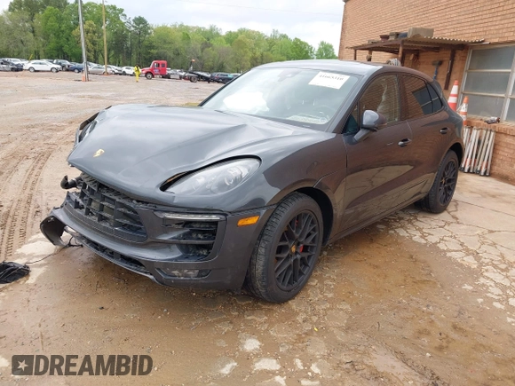 2017 Porsche Macan GTS with VIN WP1AG2A53HLB50635, listed as a IAAI auction lot 41665310 with 100,730 mi miles. Bid and sale history available at carsss.com. Image 2.