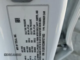 2021 Tesla Model 3 Performance with VIN 5YJ3E1EC5MF077493, listed as a Copart auction lot 48067045 with 44,285 mi miles and Salvage Title. Bid and sale history available at DreamBid. Image 13.